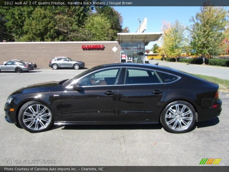 Havanna Black Metallic / Nougat Brown 2012 Audi A7 3.0T quattro Prestige