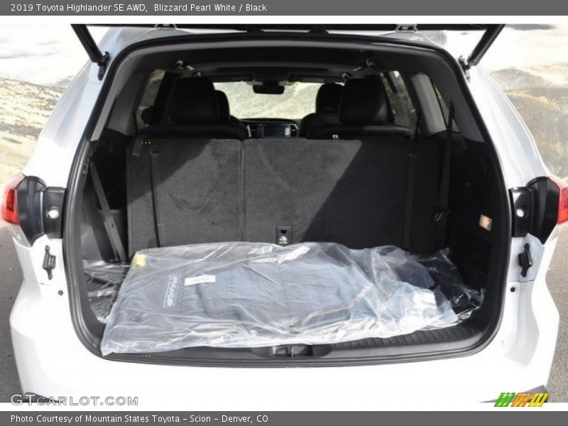 Blizzard Pearl White / Black 2019 Toyota Highlander SE AWD