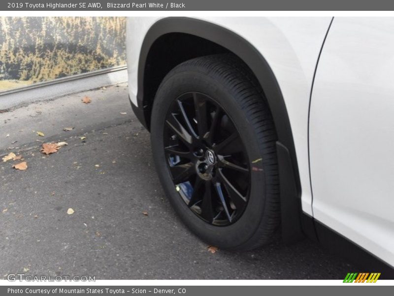 Blizzard Pearl White / Black 2019 Toyota Highlander SE AWD