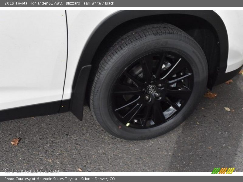 Blizzard Pearl White / Black 2019 Toyota Highlander SE AWD
