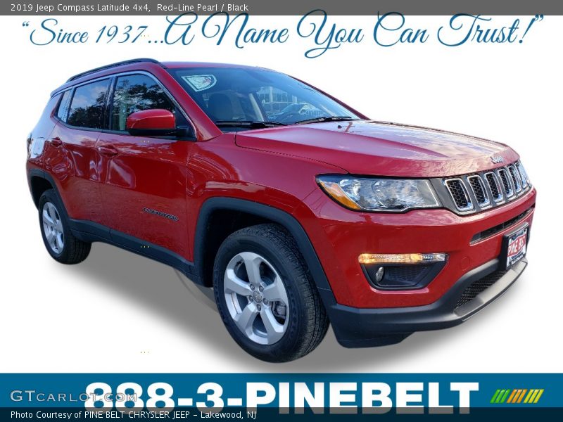 Red-Line Pearl / Black 2019 Jeep Compass Latitude 4x4