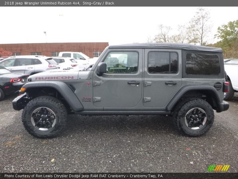 Sting-Gray / Black 2018 Jeep Wrangler Unlimited Rubicon 4x4