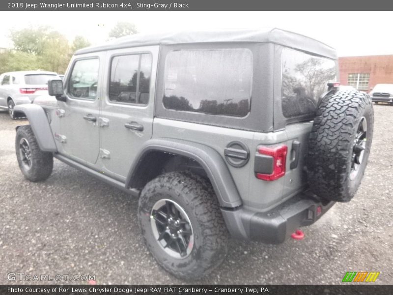 Sting-Gray / Black 2018 Jeep Wrangler Unlimited Rubicon 4x4