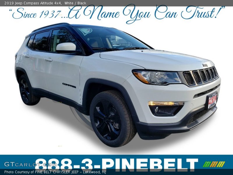 White / Black 2019 Jeep Compass Altitude 4x4