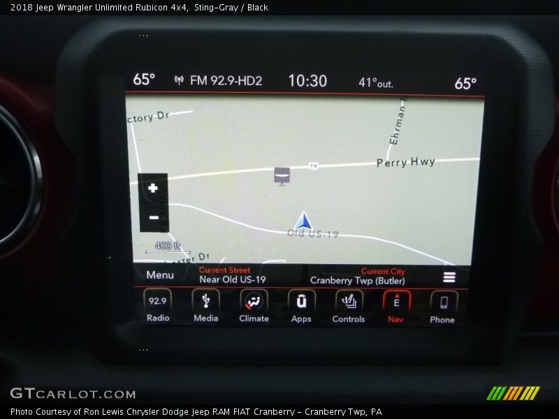 Navigation of 2018 Wrangler Unlimited Rubicon 4x4