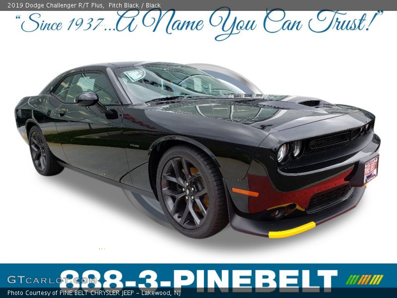 Pitch Black / Black 2019 Dodge Challenger R/T Plus
