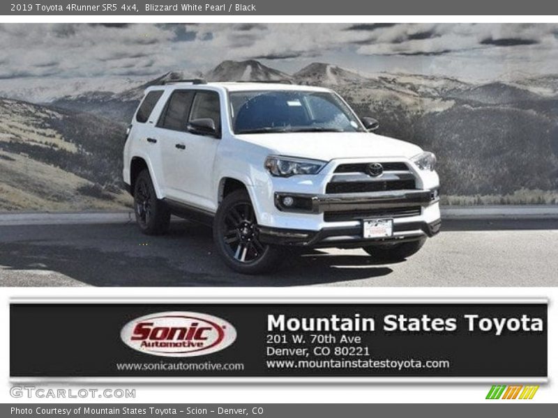 Blizzard White Pearl / Black 2019 Toyota 4Runner SR5 4x4
