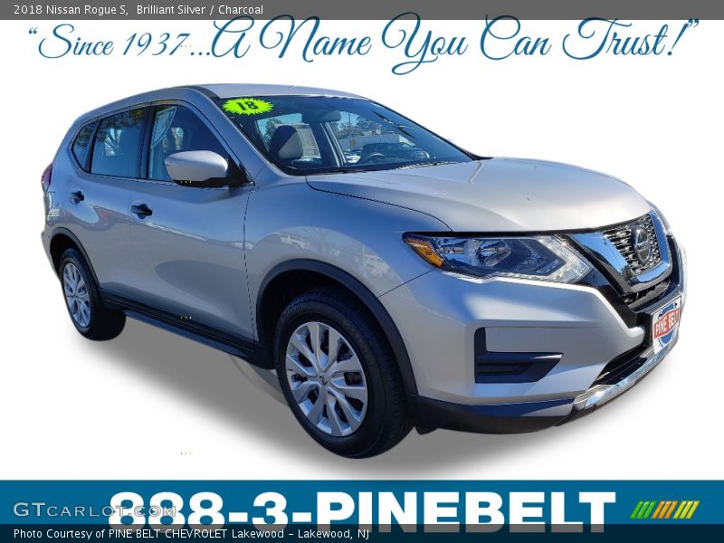 Brilliant Silver / Charcoal 2018 Nissan Rogue S