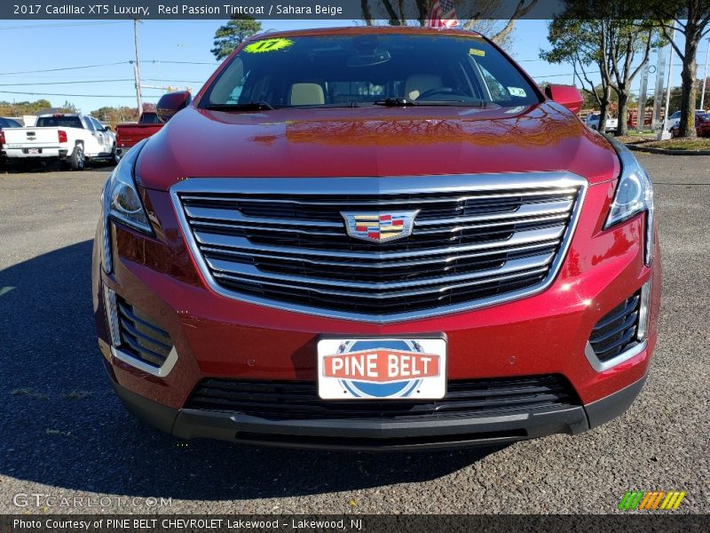 Red Passion Tintcoat / Sahara Beige 2017 Cadillac XT5 Luxury