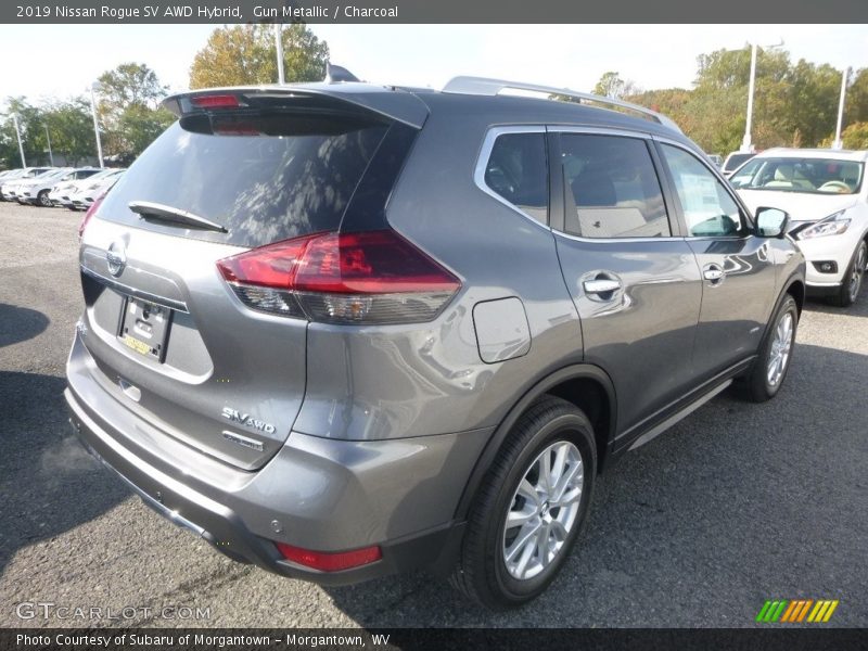 Gun Metallic / Charcoal 2019 Nissan Rogue SV AWD Hybrid
