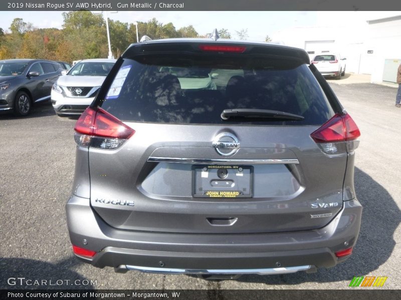 Gun Metallic / Charcoal 2019 Nissan Rogue SV AWD Hybrid