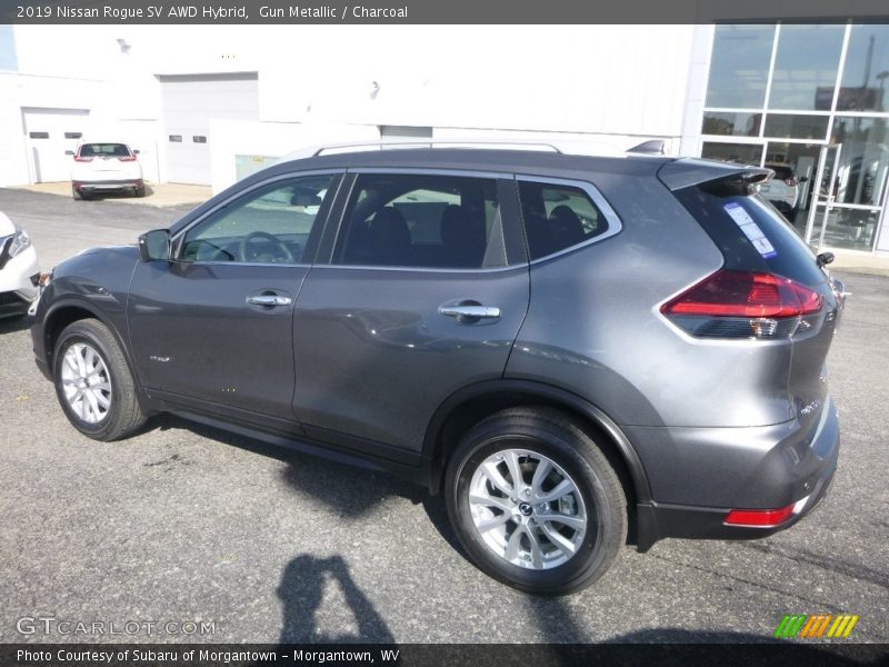 Gun Metallic / Charcoal 2019 Nissan Rogue SV AWD Hybrid