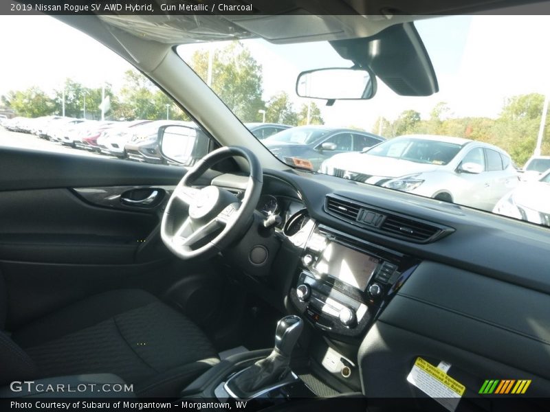 Gun Metallic / Charcoal 2019 Nissan Rogue SV AWD Hybrid