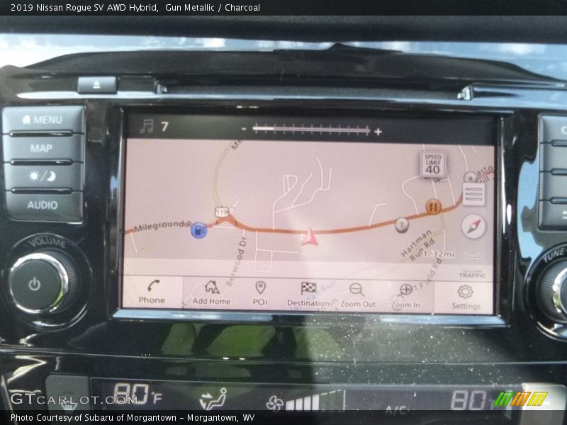 Gun Metallic / Charcoal 2019 Nissan Rogue SV AWD Hybrid