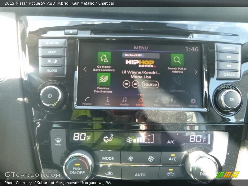 Gun Metallic / Charcoal 2019 Nissan Rogue SV AWD Hybrid
