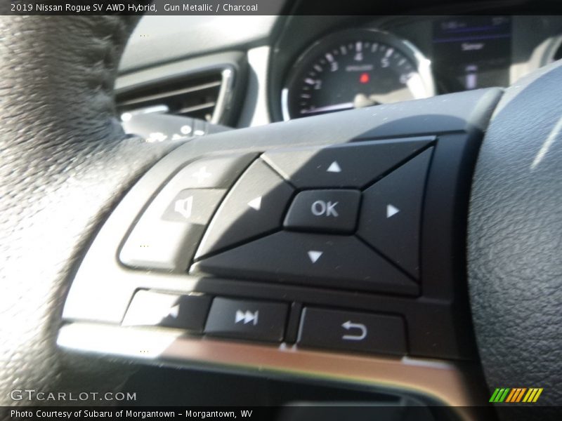 Gun Metallic / Charcoal 2019 Nissan Rogue SV AWD Hybrid