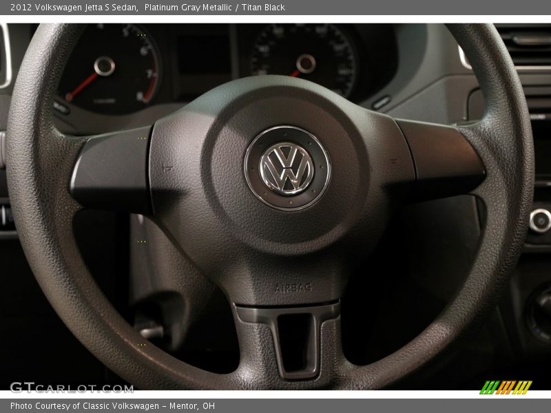 Platinum Gray Metallic / Titan Black 2012 Volkswagen Jetta S Sedan