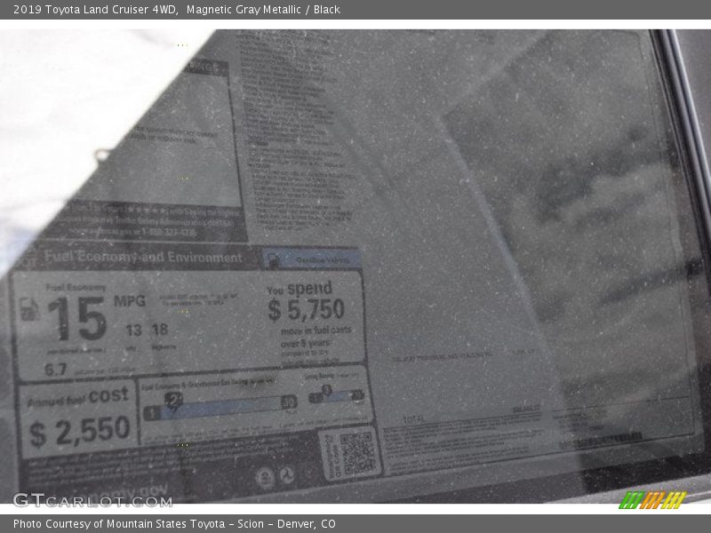 Magnetic Gray Metallic / Black 2019 Toyota Land Cruiser 4WD