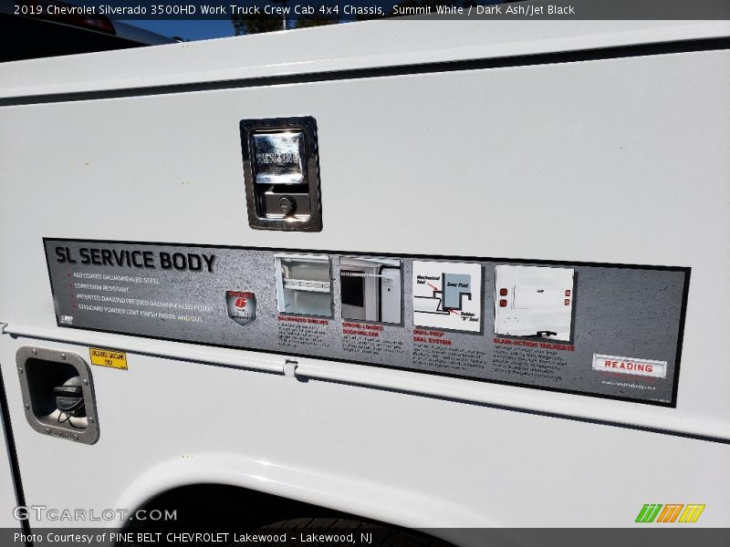 Summit White / Dark Ash/Jet Black 2019 Chevrolet Silverado 3500HD Work Truck Crew Cab 4x4 Chassis