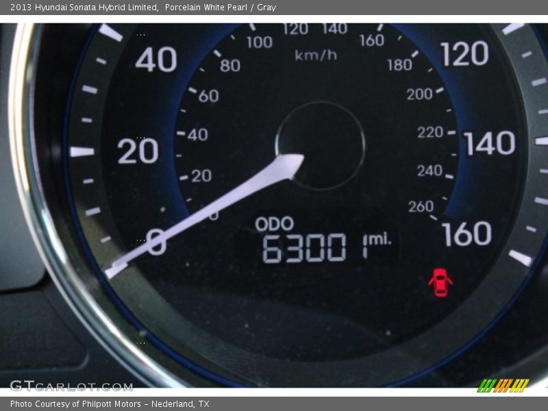 Porcelain White Pearl / Gray 2013 Hyundai Sonata Hybrid Limited