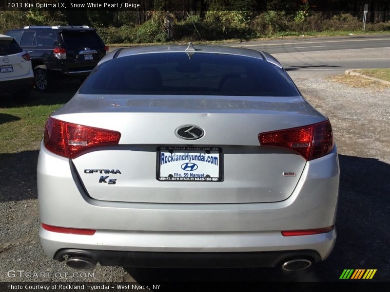 Snow White Pearl / Beige 2013 Kia Optima LX