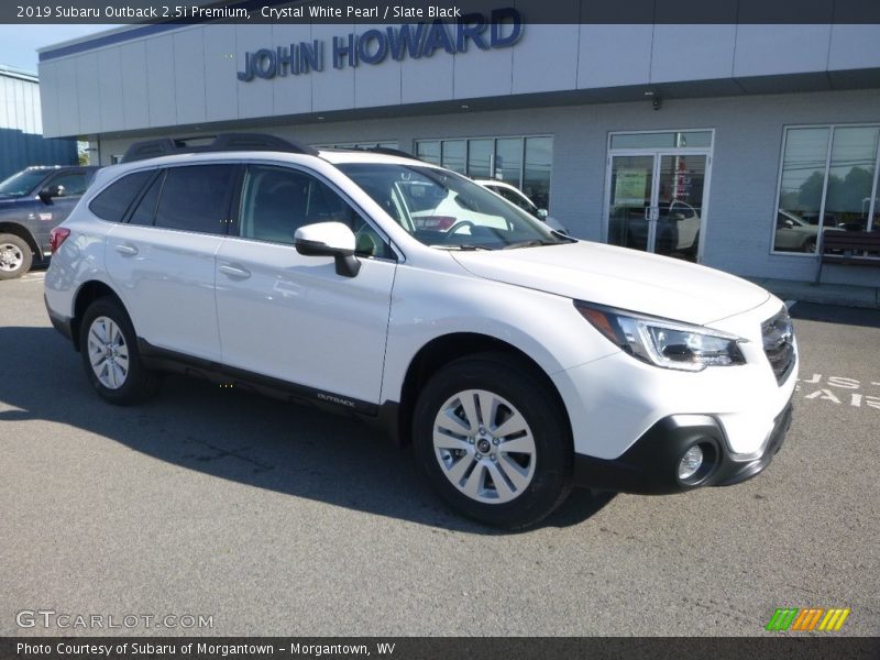 Crystal White Pearl / Slate Black 2019 Subaru Outback 2.5i Premium