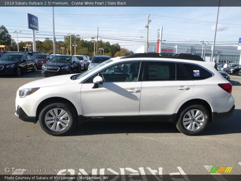 Crystal White Pearl / Slate Black 2019 Subaru Outback 2.5i Premium