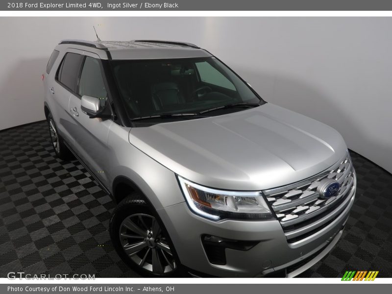 Ingot Silver / Ebony Black 2018 Ford Explorer Limited 4WD