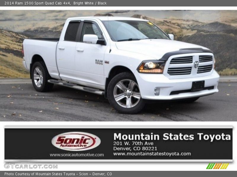 Bright White / Black 2014 Ram 1500 Sport Quad Cab 4x4