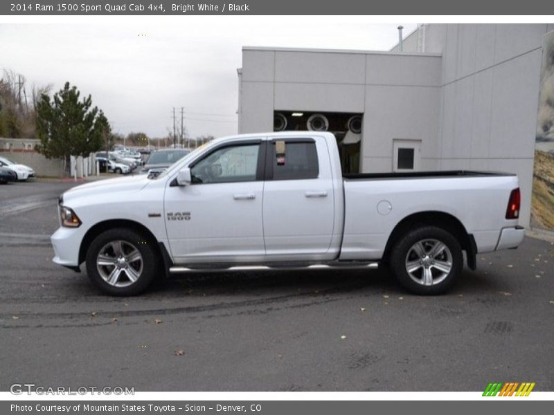 Bright White / Black 2014 Ram 1500 Sport Quad Cab 4x4