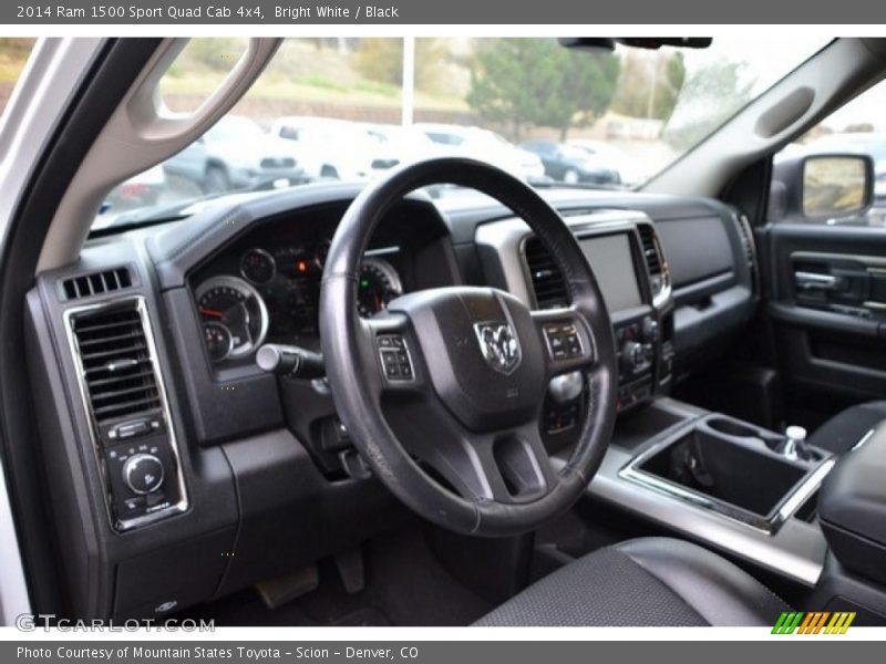 Bright White / Black 2014 Ram 1500 Sport Quad Cab 4x4