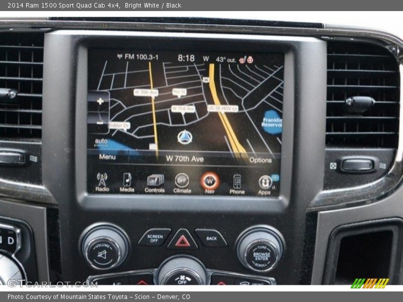 Bright White / Black 2014 Ram 1500 Sport Quad Cab 4x4