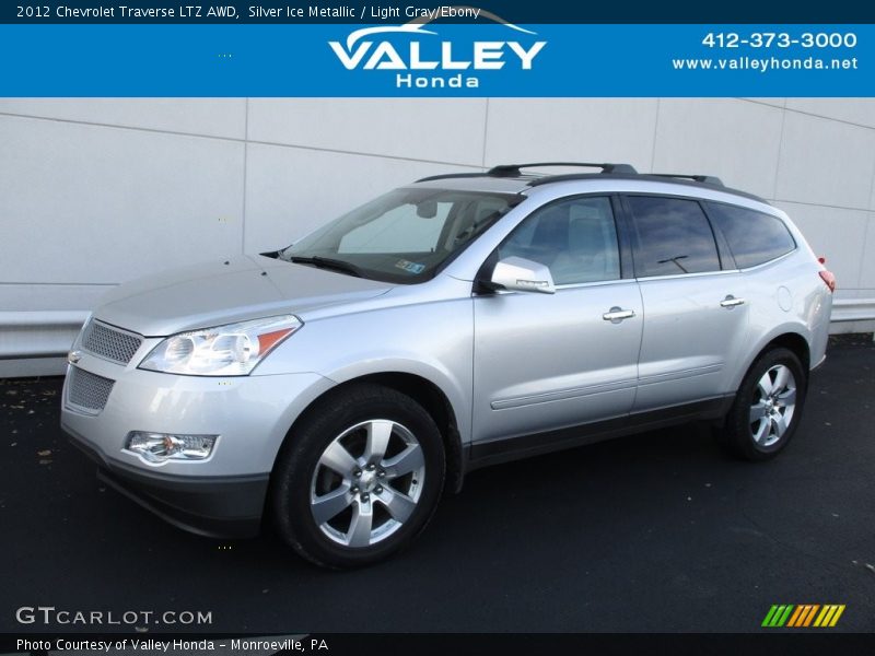 Silver Ice Metallic / Light Gray/Ebony 2012 Chevrolet Traverse LTZ AWD