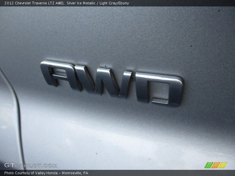 Silver Ice Metallic / Light Gray/Ebony 2012 Chevrolet Traverse LTZ AWD