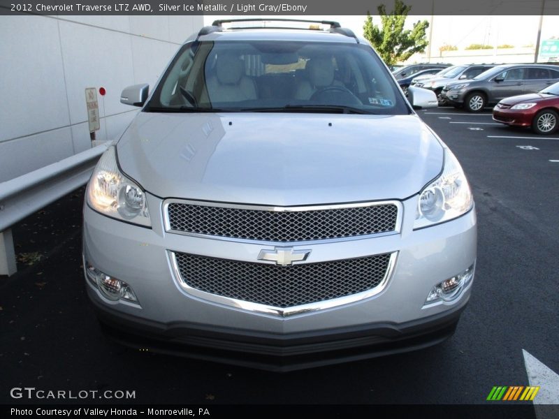 Silver Ice Metallic / Light Gray/Ebony 2012 Chevrolet Traverse LTZ AWD