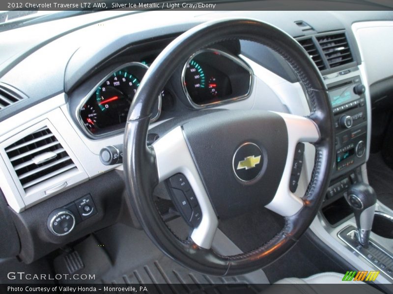 Silver Ice Metallic / Light Gray/Ebony 2012 Chevrolet Traverse LTZ AWD