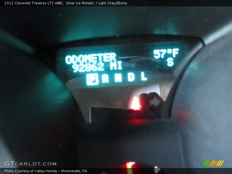 Silver Ice Metallic / Light Gray/Ebony 2012 Chevrolet Traverse LTZ AWD