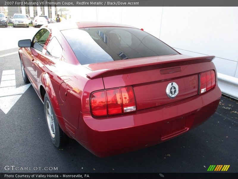 Redfire Metallic / Black/Dove Accent 2007 Ford Mustang V6 Premium Coupe