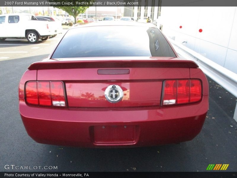 Redfire Metallic / Black/Dove Accent 2007 Ford Mustang V6 Premium Coupe