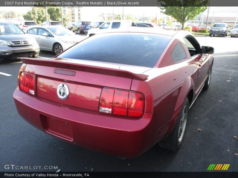 Redfire Metallic / Black/Dove Accent 2007 Ford Mustang V6 Premium Coupe