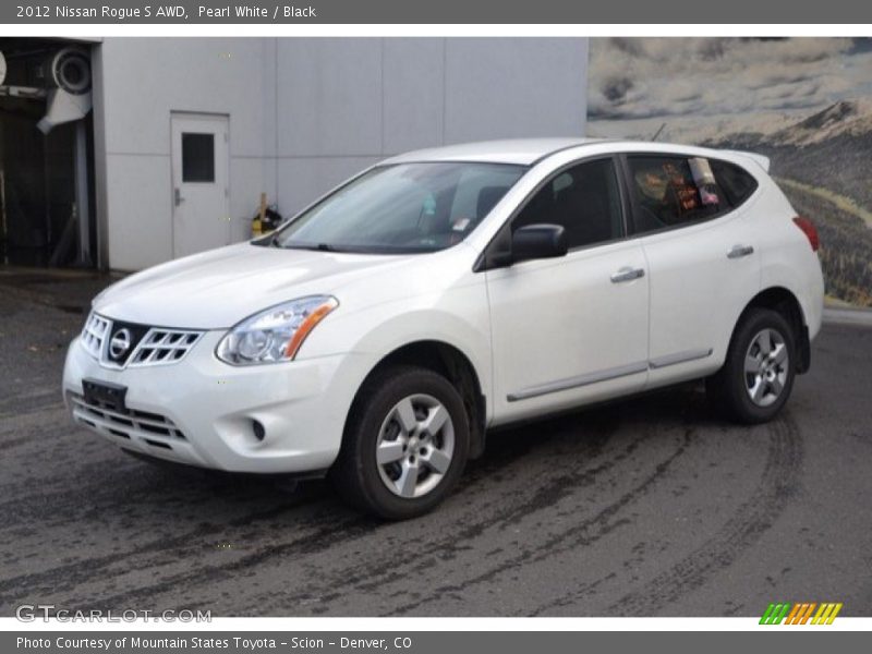 Pearl White / Black 2012 Nissan Rogue S AWD