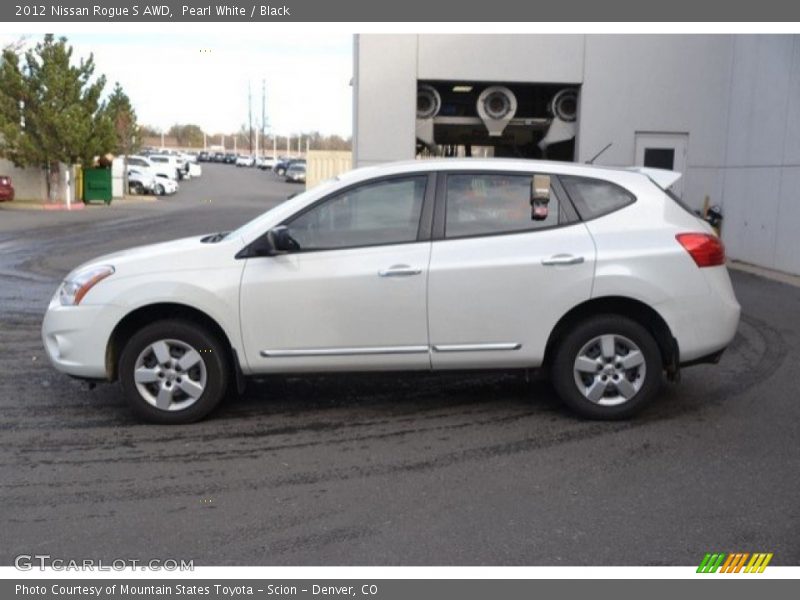 Pearl White / Black 2012 Nissan Rogue S AWD