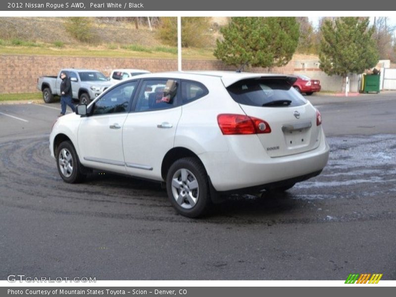 Pearl White / Black 2012 Nissan Rogue S AWD