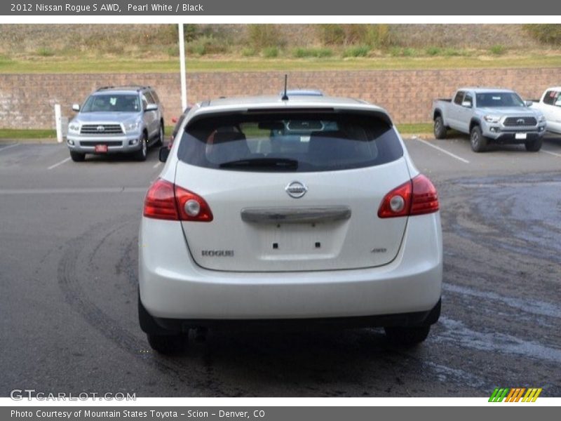 Pearl White / Black 2012 Nissan Rogue S AWD