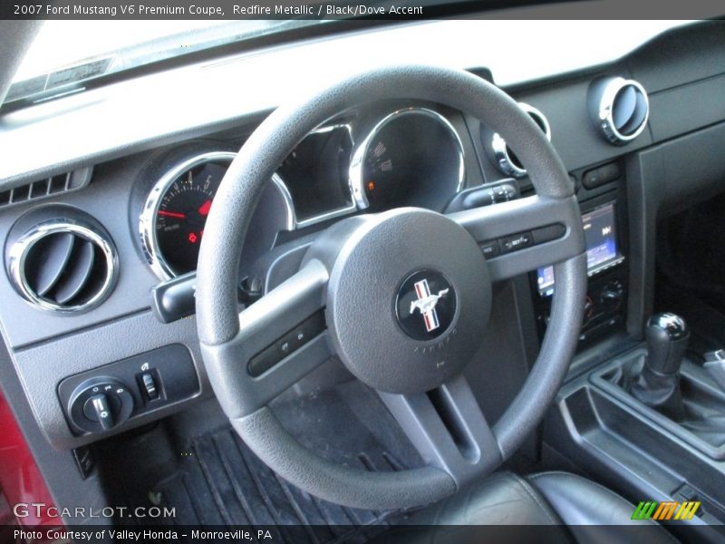 Redfire Metallic / Black/Dove Accent 2007 Ford Mustang V6 Premium Coupe