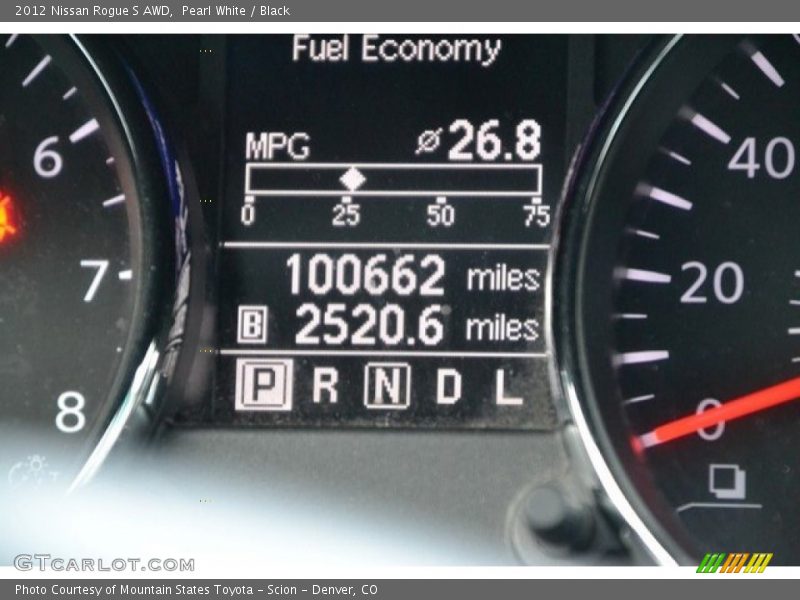 Pearl White / Black 2012 Nissan Rogue S AWD