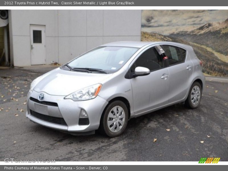 Classic Silver Metallic / Light Blue Gray/Black 2012 Toyota Prius c Hybrid Two