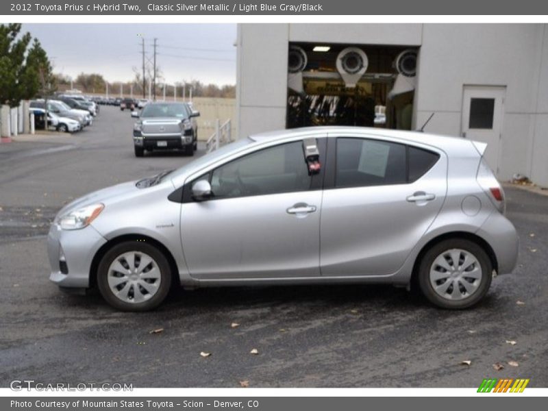 Classic Silver Metallic / Light Blue Gray/Black 2012 Toyota Prius c Hybrid Two
