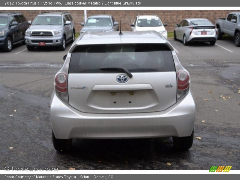 Classic Silver Metallic / Light Blue Gray/Black 2012 Toyota Prius c Hybrid Two