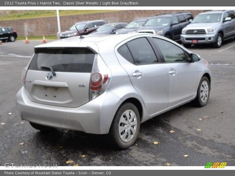 Classic Silver Metallic / Light Blue Gray/Black 2012 Toyota Prius c Hybrid Two
